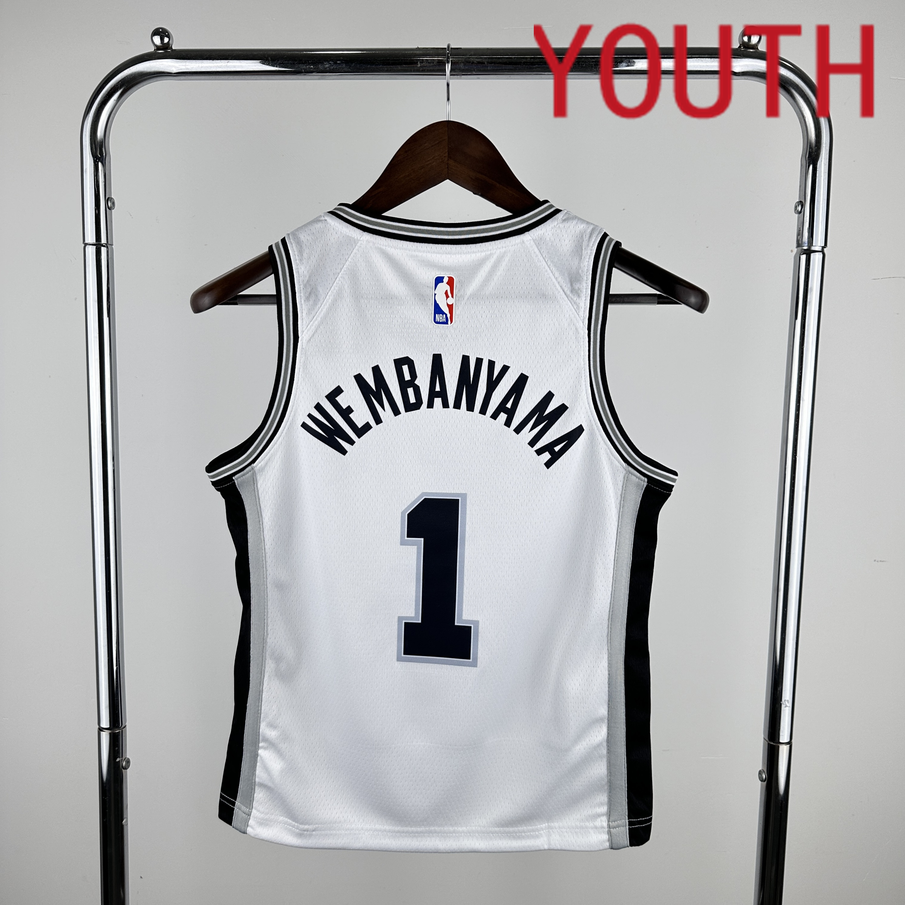 Youth San Antonio Spurs #1 Wembanyama White Nike 2024 NBA Jersey->los angeles clippers->NBA Jersey